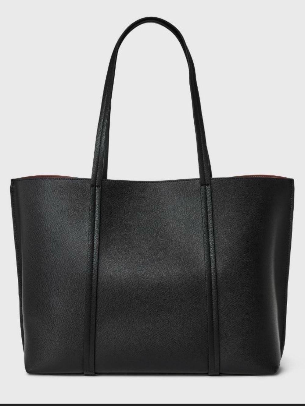 Classic Black Tote Bag - Sleek Everyday Work Bag